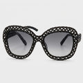 Obsidian Open-Knit Statement Sunglasses