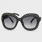Obsidian Open-Knit Statement Sunglasses