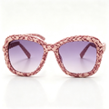 Dusty Rose Braided Statement Sunglasses