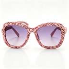 Dusty Rose Braided Statement Sunglasses