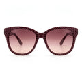 Bordeaux Pin-Dot Statement Sunglasses