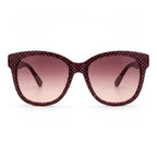 Bordeaux Pin-Dot Statement Sunglasses