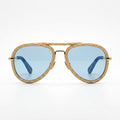 Natural Raffia Woven Aviator Sunglasses