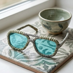 Sage & Slate Woven Aviator Sunglasses