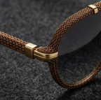 Antique Bronze Mesh Aviator Sunglasses