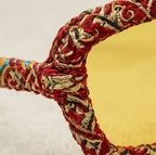 Crimson Tapestry Woven Statement Sunglasses