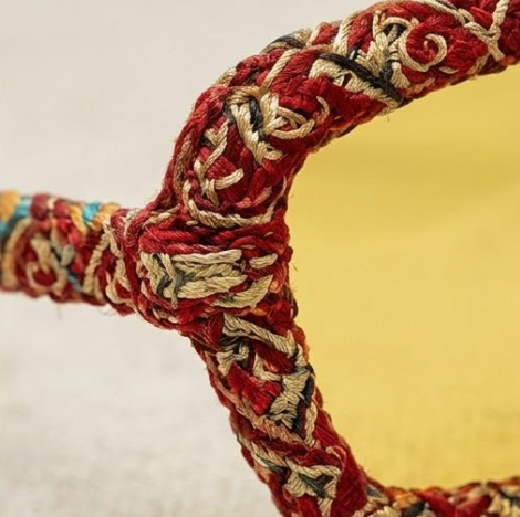 Crimson Tapestry Woven Statement Sunglasses