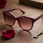 Bordeaux Pin-Dot Statement Sunglasses
