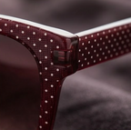 Bordeaux Pin-Dot Statement Sunglasses