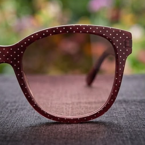 Bordeaux Pin-Dot Statement Sunglasses