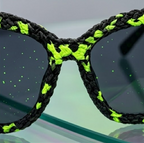 Neon Pulse Woven Statement Sunglasses