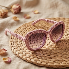 Dusty Rose Braided Statement Sunglasses