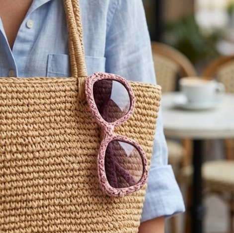 Dusty Rose Braided Statement Sunglasses