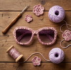 Dusty Rose Braided Statement Sunglasses