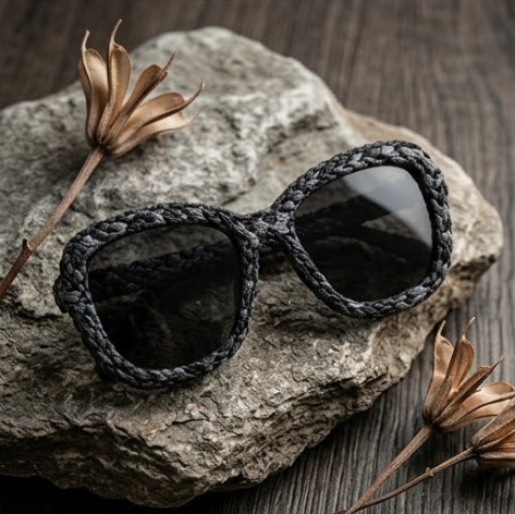 Obsidian Braided Statement Sunglasses