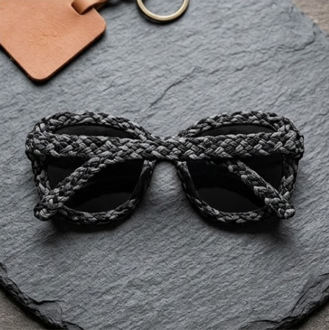 Obsidian Braided Statement Sunglasses
