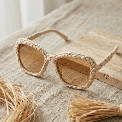 Sandstone Braided Statement Sunglasses