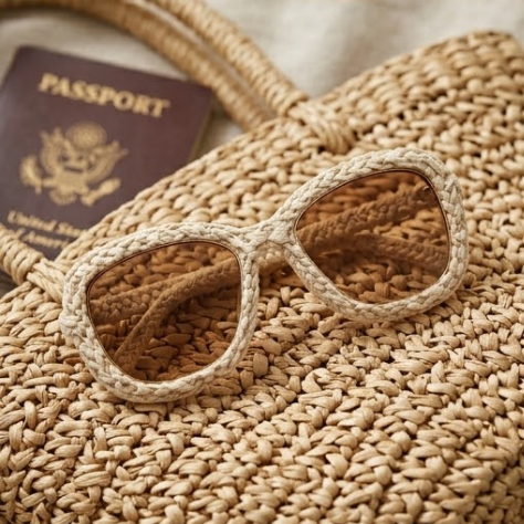 Sandstone Braided Statement Sunglasses