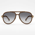 Antique Bronze Mesh Aviator Sunglasses