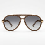 Antique Bronze Mesh Aviator Sunglasses